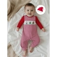 thumbnail image 4 of BemeyourBBs Newborn Baby Boy Girl Christmas Outfit Romper Plaid Gingerbread Man Snowmen Santa Overall Pants Hat Set Cute Infant Xmas Clothes, 4 of 7