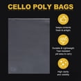 thumbnail image 3 of Uxcell 25 Paquete 9 x 12" Bolsas de Celofán Transparentes Reutilizables Bolsa de Plástico, 3 of 7