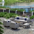 thumbnail image 2 of RST Brands Milo 8-piece Wicker and Fabric Motion Seating Set in Ink/White/Gray, 2 of 7