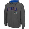 thumbnail image 2 of Men's Colosseum Gray Florida Gators Arch & Logo 3.0 Full-Zip Hoodie, 2 of 3