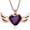 Rose gold, variant on Purple Heart Crystal Wing Cremation Locket Necklace for Ashes Urn Jewelry for Women