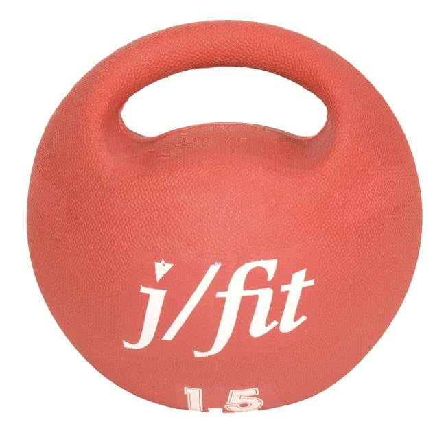 3.3 lbs. Premium Handle Medicine Ball in Red