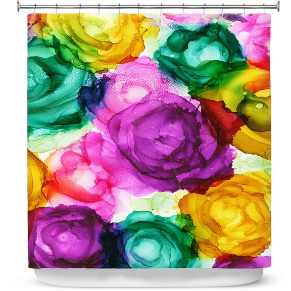 Shower Curtains 70" x 93" from DiaNoche Designs by Shay Livenspargar - Lost in Flowers