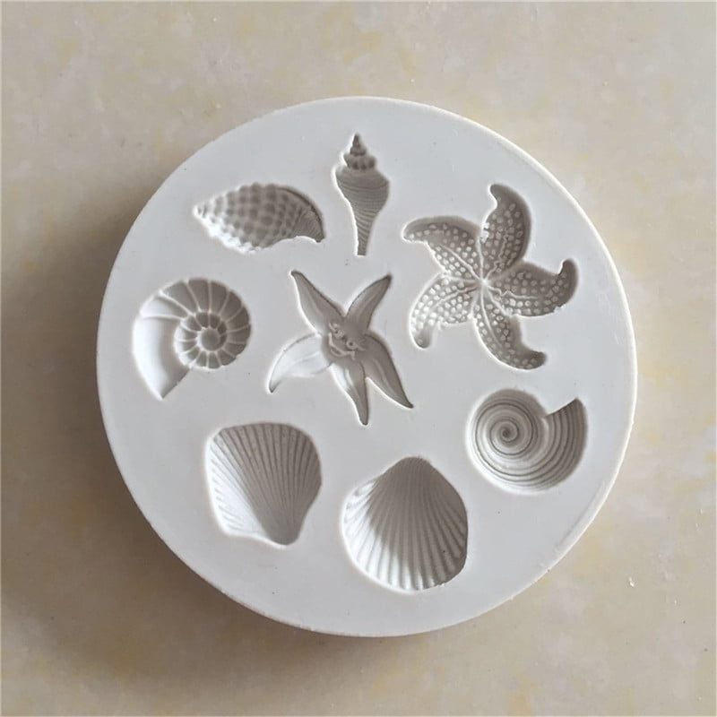 Ocean Biological Conch Sea Shells Chocolate Cake Silicone Mold Kitchen Tooji