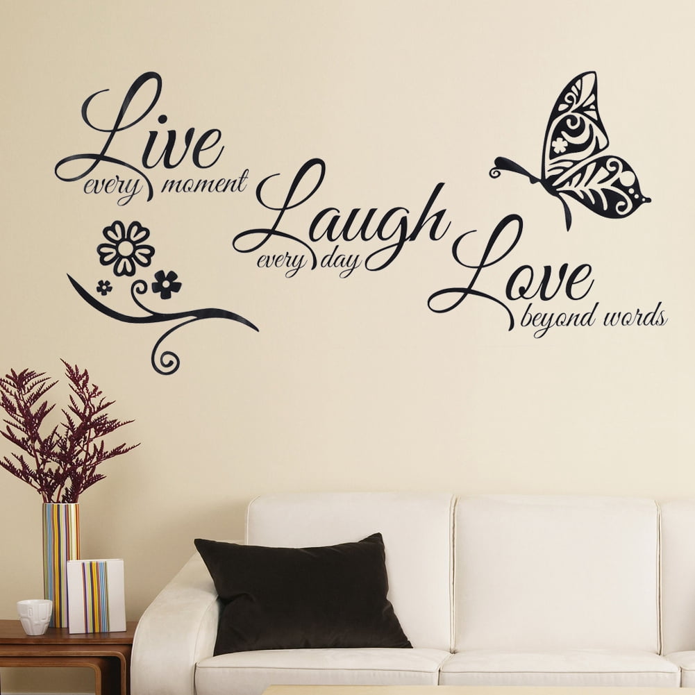 FAGINEY Adhesive Quote Motto Wall Sticker Bedroom Living Room Wall