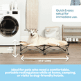 thumbnail image 4 of Carlson Pet Products Large Portable Pup Travel Pet Bed, Tan, 47.5” L x 24.5” W, For Dogs Up to 95 lbs, 4 of 14