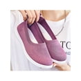 thumbnail image 5 of Gomelly Ladies Casual Shoes Knit Upper Trainers Mesh Walking Shoe Lightweight Sneakers Yoga Travel Flats Purple 7, 5 of 6