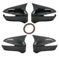 thumbnail image 5 of For Honda Civic 8th gen 2006-2012 2 Pieces High Quality Abs Plastic Bat Style Mirror Covers Caps RearView Piano Black Carbon One Pair, 5 of 5