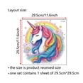 thumbnail image 4 of Adhesivos de pared con diseño de unicornio arcoíris, PVC mágico, 29,5 x 29,5 cm, 4 of 4