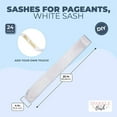 24 Pack Blank White Satin Sashes Bulk for Pageants, Bachelorette Party