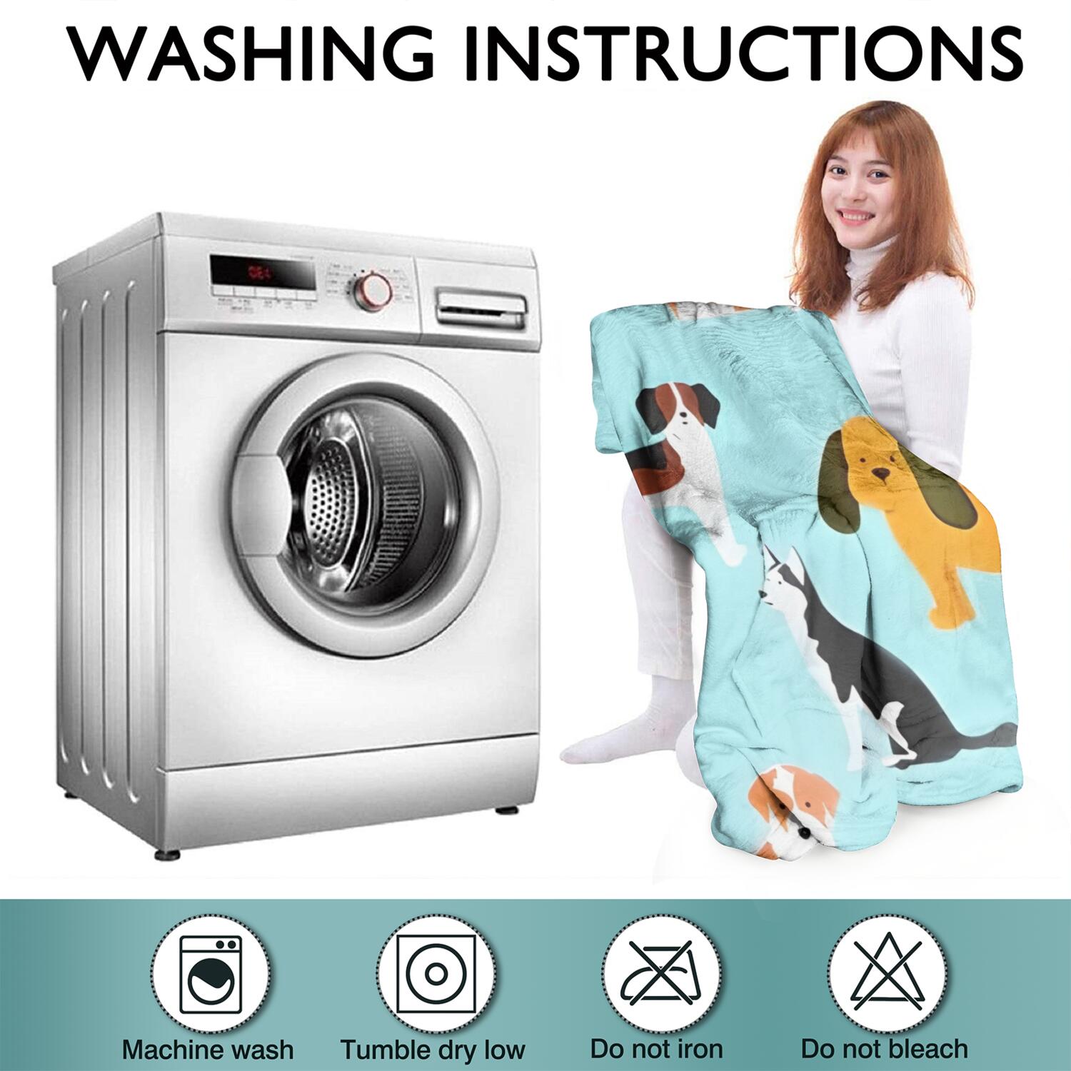 Wearable Oversized Blanket,Cartoon Dog Wearable Blanket Hoodie for Adults,Cozy Hooded Blankets with Super Pockets,Super Warm Fuzzy Pullover for Women & Men
