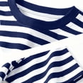 thumbnail image 4 of KAUOD Striped Short Sleeve T Shirt for Boys Summer Casual Crewneck Loose Tee Tops Kids Cute Comfy Pullover Shirts, 4 of 7