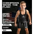 thumbnail image 4 of Exxact Sports Patriot Youth Wrestling Singlet For Boys, Premium Powerlifting Singlet, Kids Wrestling Singlets For Training (YS, Black), 4 of 7