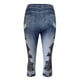 thumbnail image 5 of Leggings de mezclilla con panel de moda para mujer Pantalones de yoga Capris de verano Fridja hfkajh98773, 5 of 6