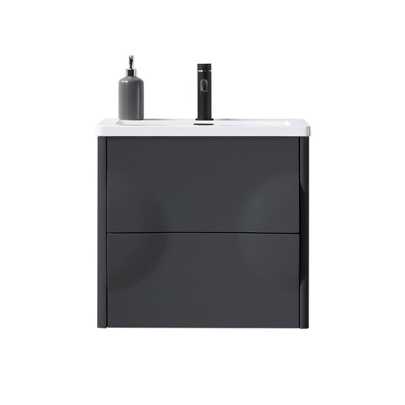 Colmar 24" Dark Gray Wall-Mounted Single Bathroom Vanity Set