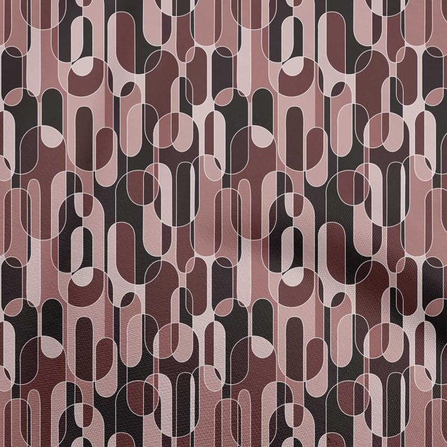 oneOone Cotton Silk Dusty Rose Fabric Geometric Craft Projects Decor Fabric Printed By The Yard 42 Inch Wide