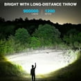 thumbnail image 4 of Zacro Rechargeable Flashlight High Lumens, 900000 Lumens XHP70.3 Super Bright Flashlight with Digital Power Display, 5 Modes, IPX7 Waterproof LED Flashlight for Emergencies, Camping, Hiking, 4 of 7