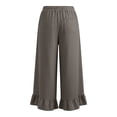 thumbnail image 5 of Breezora Womens Linen Summer High Waisted Barrel Wide Leg Pants Straight Cut Casual with Pockets, 5 of 5
