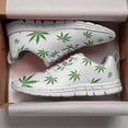 thumbnail image 3 of Weed Print Shoes Womens Mens Ultra Lightweight Walking Tennis Sneakers Gifts for Marijuana Lover White Size 12, 3 of 5
