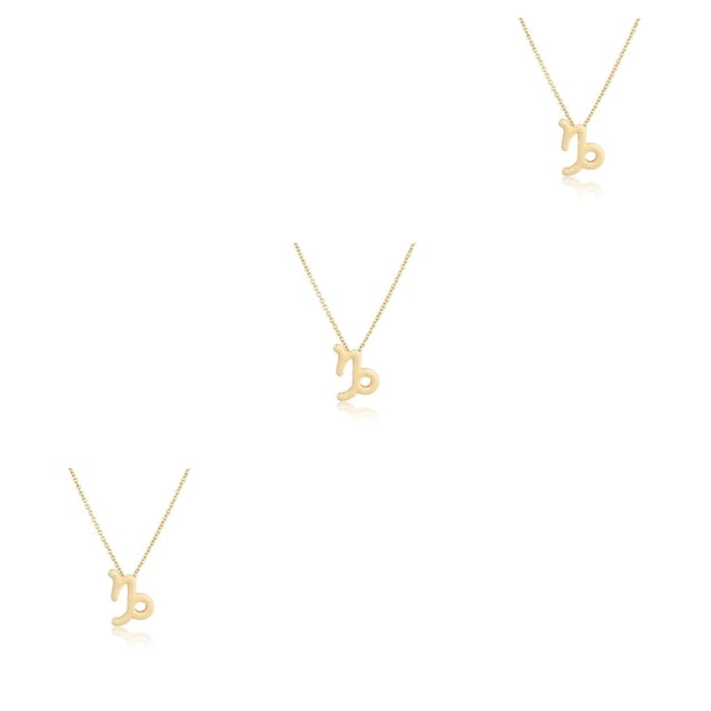 Qarigey Collar del zodiaco Regalo de amigos Ajustable Cómodo Ins Personalidad Superficie lisa Accesorio de moda Capricornio dorado Type1 NO1 Qarigey CBP198495