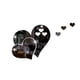 thumbnail image 1 of Cateissary Pegatinas de pared de corazón Calcomanía autoadhesiva interior Etiqueta de baño Fondo de oficina de boda Mural Decoraciones Amarillo Decoración del hogar Negro, 1 of 6