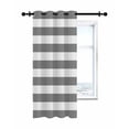 thumbnail image 7 of Grey and Thermal Insulated Blackout Curtains for Bedroom 45 Length White Stripes Room Darkening Curtain 1 Panel Grommet Window Curtain Drape for Living Room Nursery Room, 7 of 7