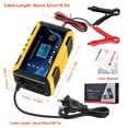 thumbnail image 3 of CHOK Intelligent Automatic Car Battery Charger 12/24V 6A Pulse Repair Starter AGM/GEL Yellow, 3 of 11