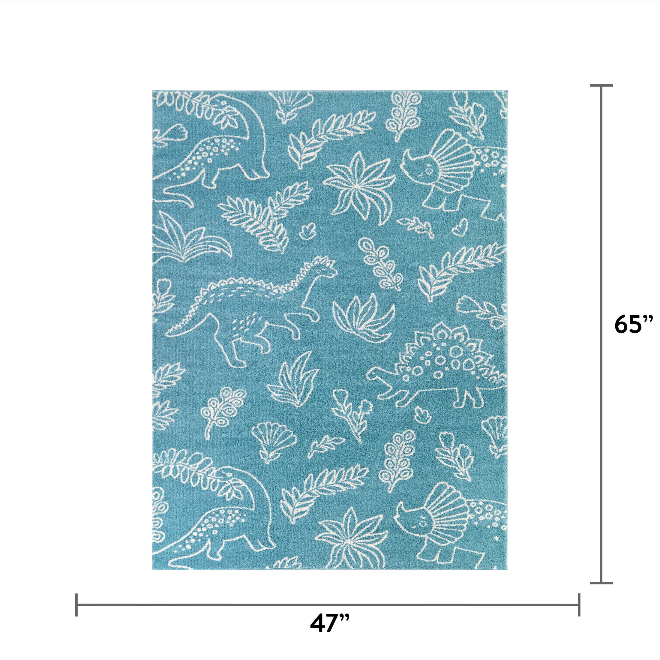 Mainstays Blue Dinosaur Indoor Area Rug