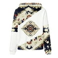 thumbnail image 5 of Western Aztec Hoodies for Women Geometric Print Pullover Casual Vintage Ethnic Long Sleeve Loose Hooded Sweatshirt Tops, 5 of 5