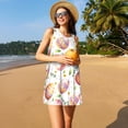thumbnail image 3 of Naloa colorful easter eggs Print Women's Summer Spring Casual Beach Sundress,Vacation Sleeveless Tank Crewneck Loose Dresses, 3 of 7