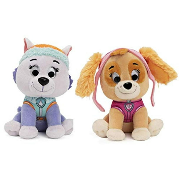 DHE Gund Conjunto de Peluche de Paw Patrol de 2, Skye de Pulgadas con  Uniforme de Piloto Aviador y Everest de Pulgadas con Uniforme de Rescate  en