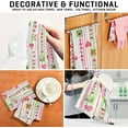 thumbnail image 4 of Watercolor Valentines Hearts Dish Towels Set of 1, Love Gifts Stripes Washable Tea Towels Dishcloths Lint-Free 18x28 Inch Fast Drying for Home Kitchen Clean, 4 of 7