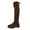 Brown, variant on Over the Knee Boots for Women Thigh High Suede Low Heel Round Toe Stretchy Tall Drawstring Fall Winter Booties Size 6-9.5