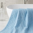 thumbnail image 5 of REGALWOVEN Cotton Waffle Washcloths, Soft, Quick Dry & Lint-Free Face Cloths for Bathroom, Kitchen, Absorbent Reusable Washcloth Set 13" x 13" Blue 4pk, 5 of 6