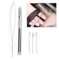 thumbnail image 4 of Aguja De Bucle De Tracción, Enhebrador De Aguja De Bucle De Extensión De Cabello Herramienta De Gancho De Tracción, Enhebrador De Microperlas De Mango De Aluminio Para Extensión De Cabello, 4 of 5