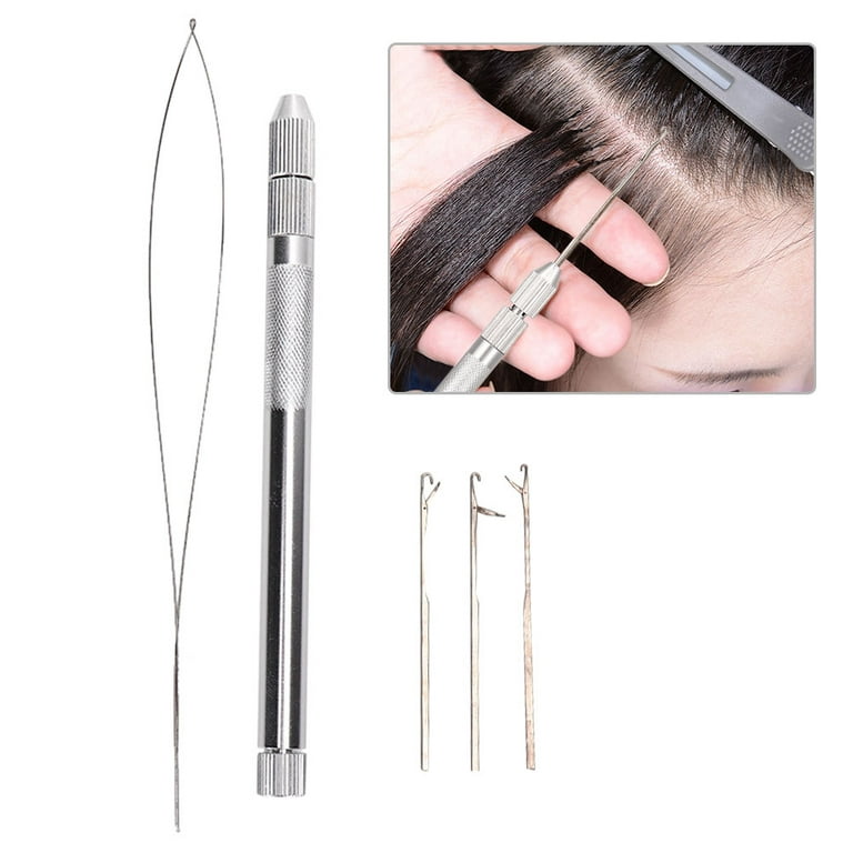 1pc Weaving Needle Threader Hair Extensions Hook Bead Threader