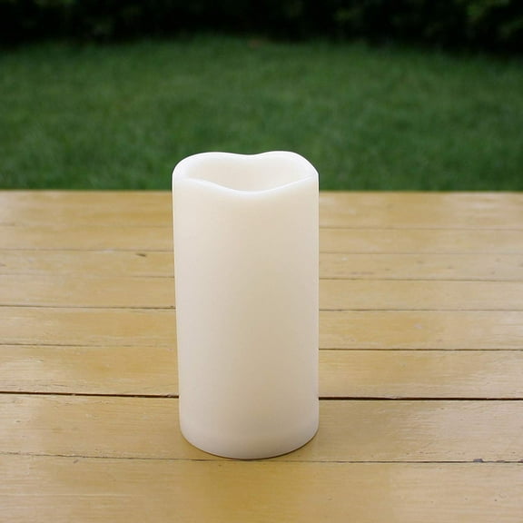 Waterproof Flameless LED Candle with Timer Outdoor Flickering Battery Operated Timing Pillar Candle for Home Garden Patio Wedding Party Décor Long Lasting 3”x6”