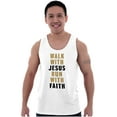 thumbnail image 3 of Walk With Jesus Christ Run Religious Tank Top T Shirts Men Women Brisco Brands S, 3 of 6