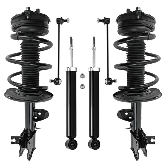 Detroit Axle - 6pc Struts Shocks Kit for 2014-2018 Nissan Murano 2 Front Struts with Coil Spring 2 Rear Shock Absorbers 2 Front Sway Bar End Links 2015 2016 2017 Replacement Suspension Kit