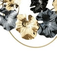 thumbnail image 5 of DecMode Gold Stainless Steel Metal Floral Wall Decor with Circular Frame and Black Accents, 5 of 9
