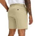 thumbnail image 4 of Golf Shorts for Men Stretch Shorts for Work Casual Hiking Multiple Pockets Flat Front Beige M, 4 of 6