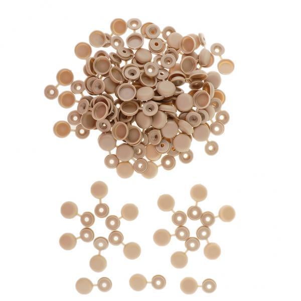 6x 50 Unids Cubierta de Tornillo de Plástico con Bisagras Tapas de Plegado Botón para Muebles Cubierta Decorativa Cabeza Tornillos Avellanados 6 piezas