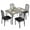 Grey, variant on Jojoka Dining Set for 4, Wood Top Table with 4 PU Leather Upholstered Chairs Dinette for Small Space, Kitchen, Apartment, Dining Room, Rustic Brown