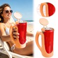 thumbnail image 1 of Tong Sleek And Sturdy Can Holder With Handle For Cans And Beverage Cups Versatile Countertop Organizer, 1 of 4