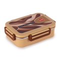 thumbnail image 1 of Esquire Insulated Lunch Box - 915ml, Beige | 2 Containers Inner Steel Lunch Box - 100% Food Grade, Leak Proof & Break Resistant, 1 of 5