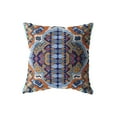 thumbnail image 5 of Boho Flower Indoor/Outdoor Fabric Pillow with Removable Cover in Orange18x18, 5 of 5