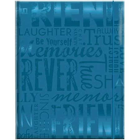 Embossed Gloss Expressions 100-Pocket Photo Album, 4.75" x 6.5", Friends, Teal