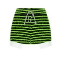 thumbnail image 5 of MIUOWANP Shorts for Women Trendy Summer 2024 High Waisted and Wide Legged Sports Shorts Plush Striped Print Skinny Shorts Size S(4)Green, 5 of 9