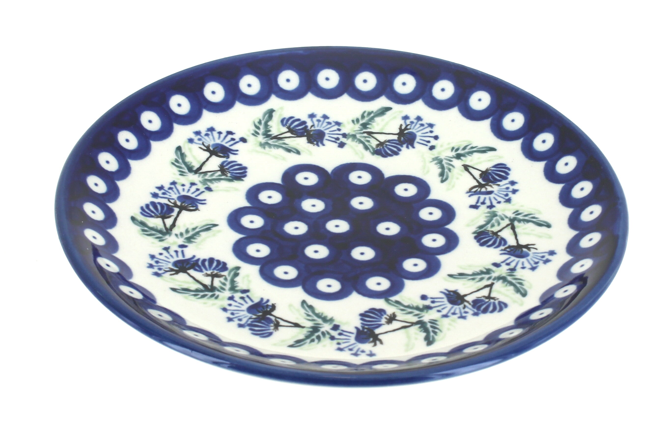 Blue Rose Polish Pottery Sweet Annie Dessert Plate