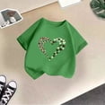 thumbnail image 2 of RMGVDSD Casual T-Shirts For Girls Leopard Heart Print Crew Neck Short Sleeve Loose Summer Party Children Cute Daily Fashion Stylish Versatile Tee Tops,9-10 Years, 2 of 4